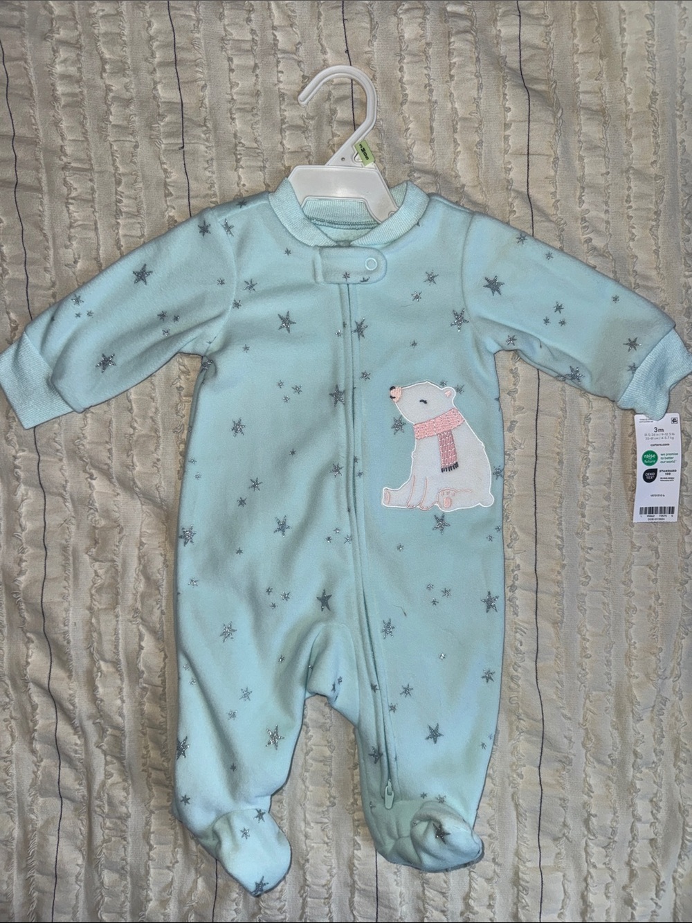 Carter's Light Blue Baby Sleep Hat - Solid Light Blue